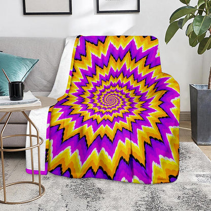 Spiral Expansion Moving Optical Illusion Blanket