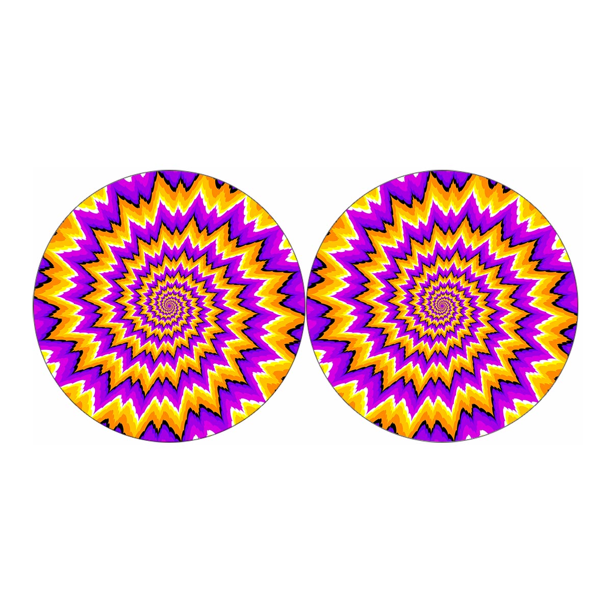 Spiral Expansion Moving Optical Illusion Car Coasters