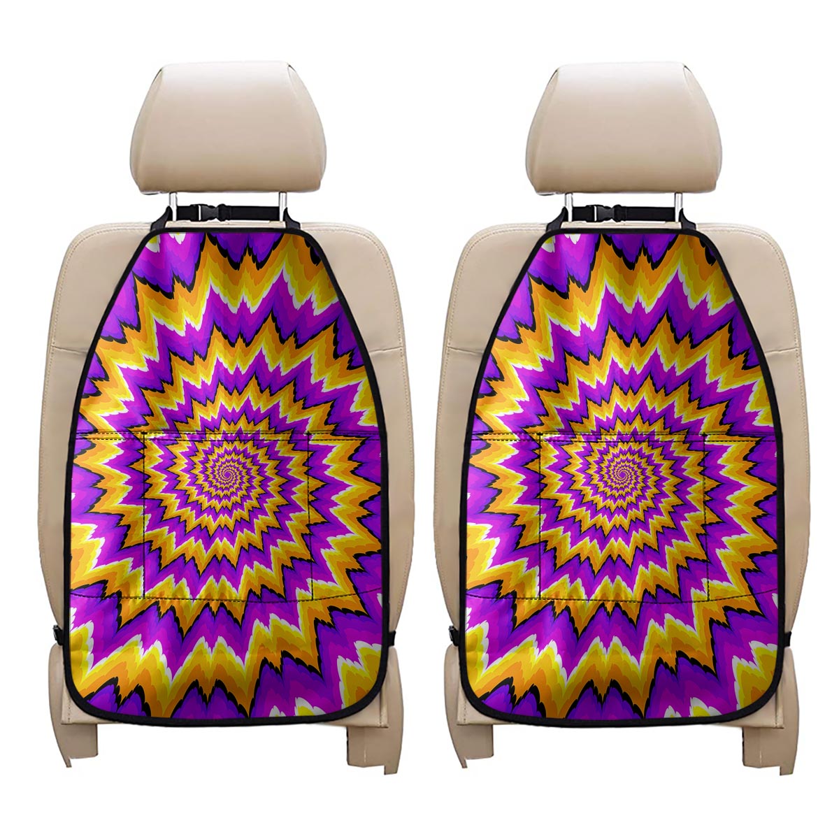Spiral Expansion Moving Optical Illusion Car Seat Organizers