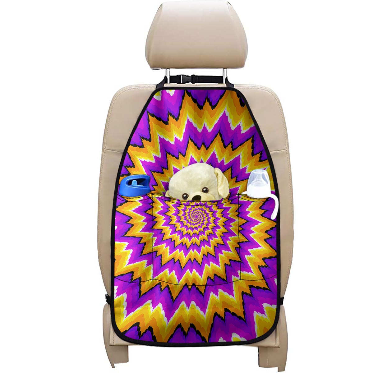 Spiral Expansion Moving Optical Illusion Car Seat Organizers