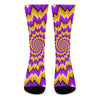 Spiral Expansion Moving Optical Illusion Crew Socks