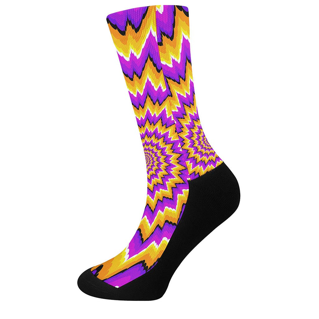 Spiral Expansion Moving Optical Illusion Crew Socks