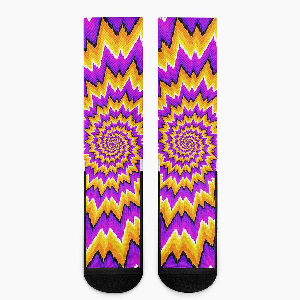 Spiral Expansion Moving Optical Illusion Crew Socks