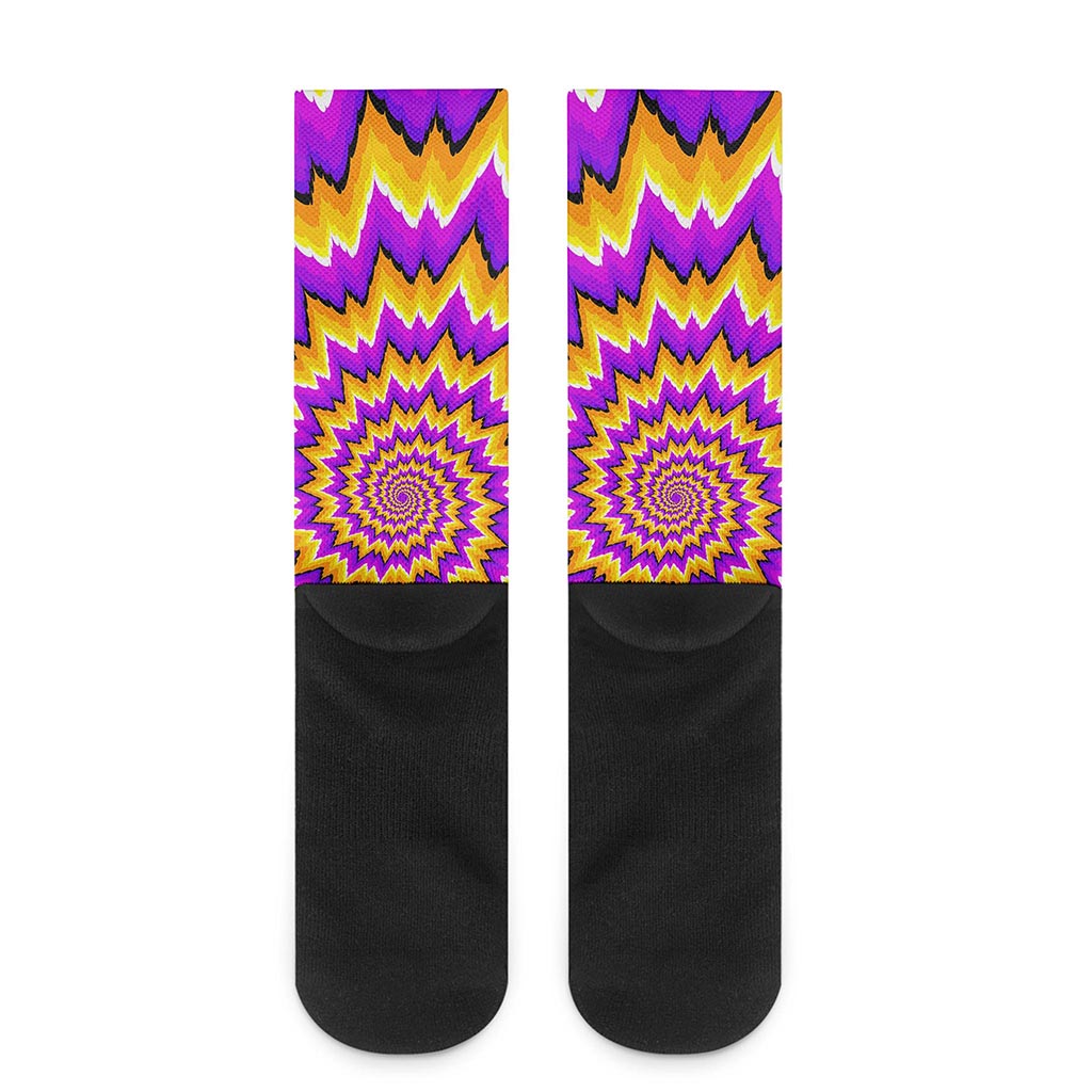 Spiral Expansion Moving Optical Illusion Crew Socks