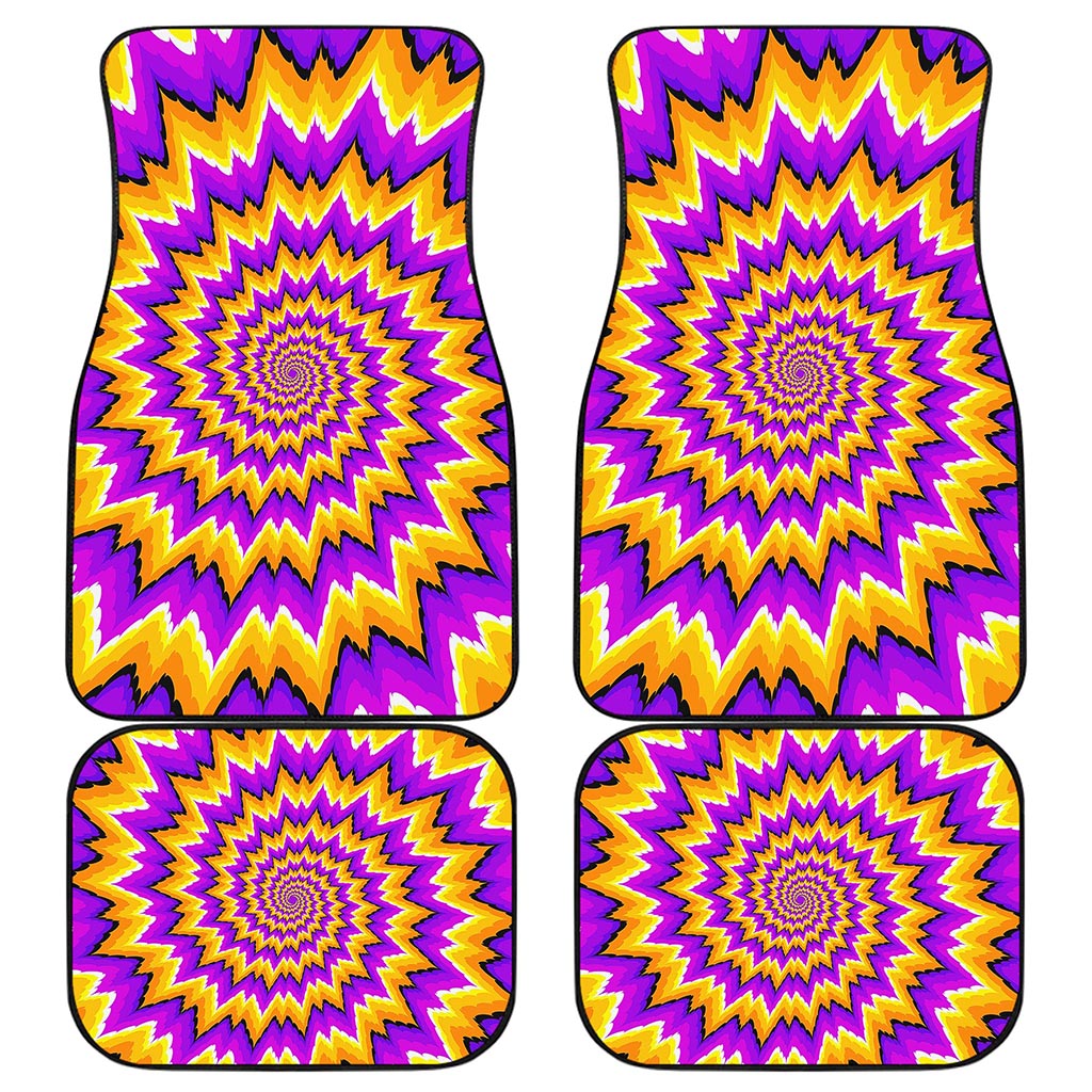 Spiral Expansion Moving Optical Illusion Front and Back Car Floor Mats