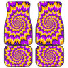 Spiral Expansion Moving Optical Illusion Front and Back Car Floor Mats