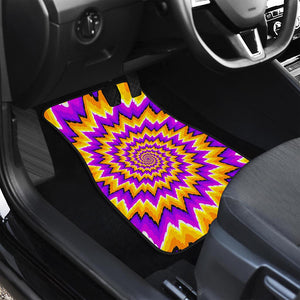 Spiral Expansion Moving Optical Illusion Front and Back Car Floor Mats