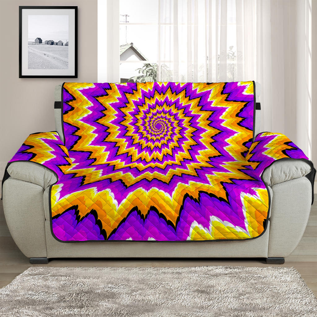 Spiral Expansion Moving Optical Illusion Half Sofa Protector