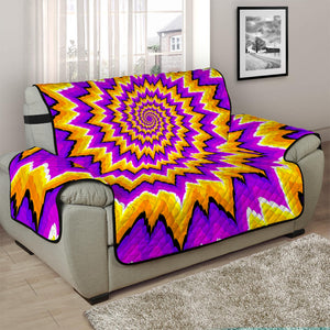 Spiral Expansion Moving Optical Illusion Half Sofa Protector