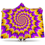 Spiral Expansion Moving Optical Illusion Hooded Blanket
