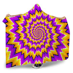 Spiral Expansion Moving Optical Illusion Hooded Blanket
