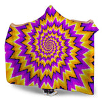 Spiral Expansion Moving Optical Illusion Hooded Blanket