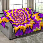 Spiral Expansion Moving Optical Illusion Loveseat Protector