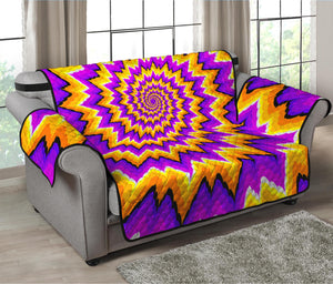 Spiral Expansion Moving Optical Illusion Loveseat Protector