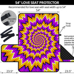 Spiral Expansion Moving Optical Illusion Loveseat Protector