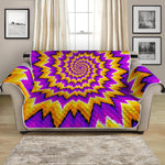 Spiral Expansion Moving Optical Illusion Loveseat Protector