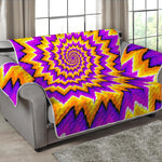 Spiral Expansion Moving Optical Illusion Loveseat Protector