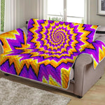 Spiral Expansion Moving Optical Illusion Loveseat Protector