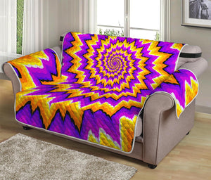 Spiral Expansion Moving Optical Illusion Loveseat Protector