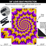 Spiral Expansion Moving Optical Illusion Loveseat Protector