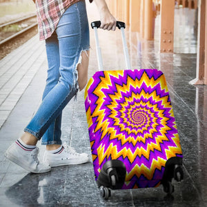 Spiral Expansion Moving Optical Illusion Luggage Cover GearFrost