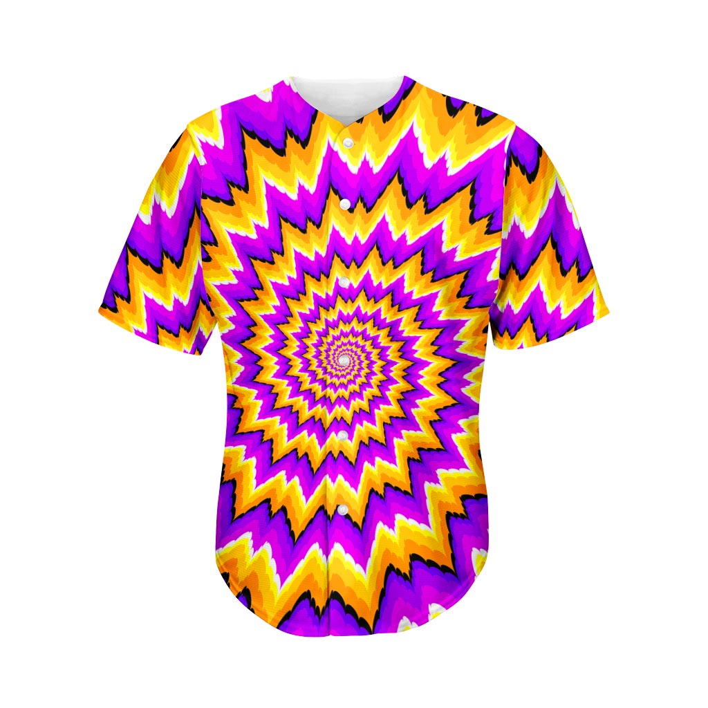 Spiral Expansion Moving Optical Illusion Men's Baseball Jersey