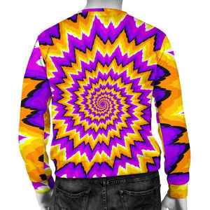 Spiral Expansion Moving Optical Illusion Men's Crewneck Sweatshirt GearFrost