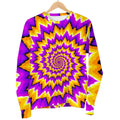 Spiral Expansion Moving Optical Illusion Men's Crewneck Sweatshirt
