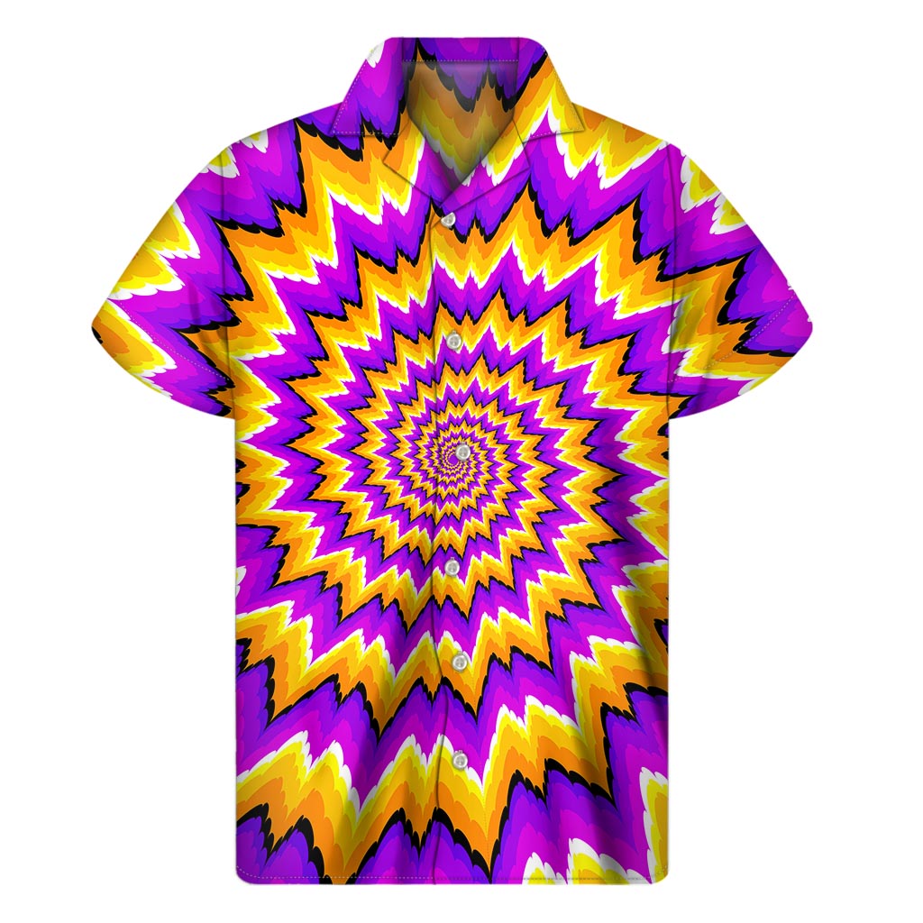 Spiral Expansion Moving Optical Illusion Men's Short Sleeve Shirt