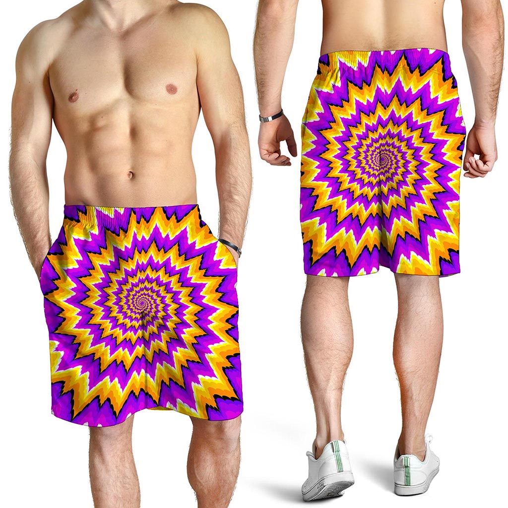 Spiral Expansion Moving Optical Illusion Men's Shorts