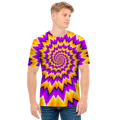 Spiral Expansion Moving Optical Illusion Men's T-Shirt