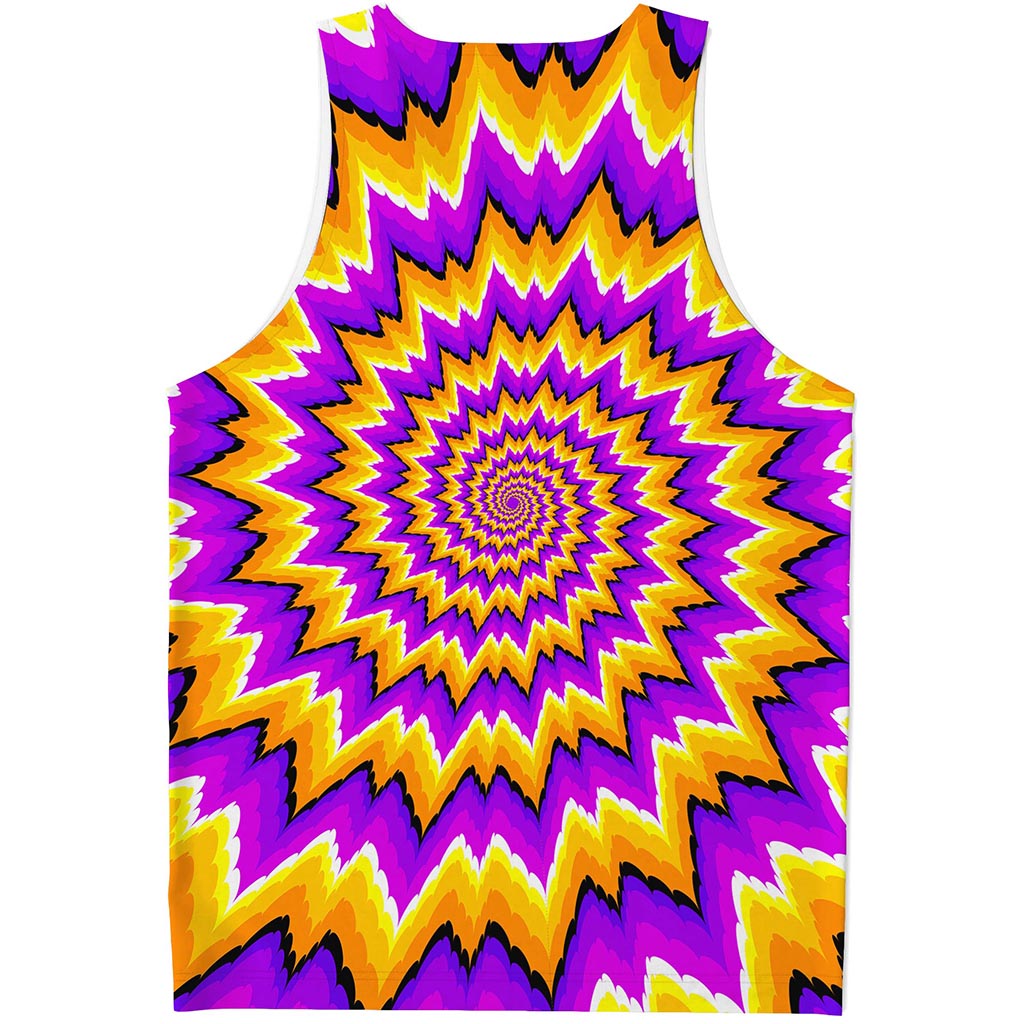 Spiral Expansion Moving Optical Illusion Men's Tank Top