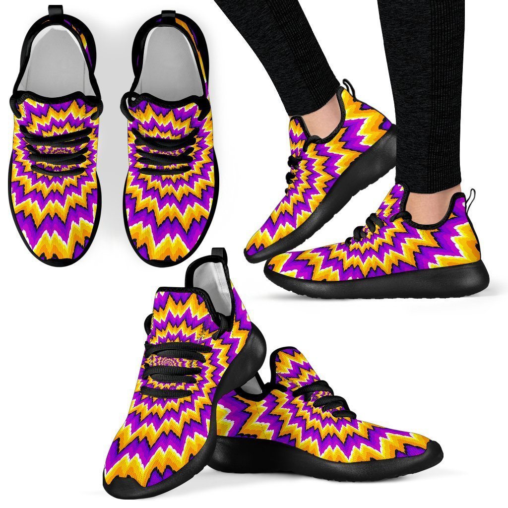 Spiral Expansion Moving Optical Illusion Mesh Knit Shoes GearFrost