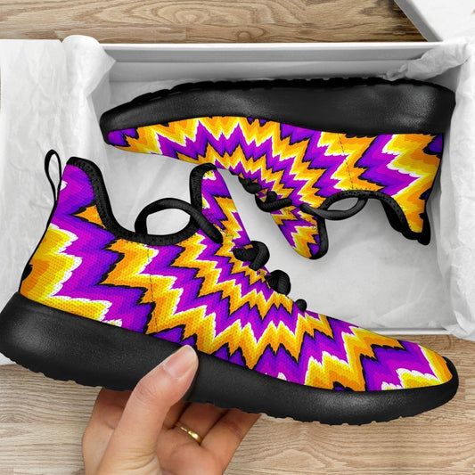 Spiral Expansion Moving Optical Illusion Mesh Knit Shoes GearFrost