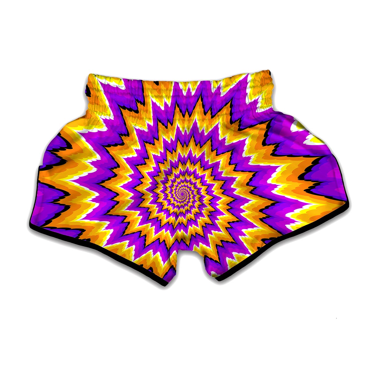 Spiral Expansion Moving Optical Illusion Muay Thai Boxing Shorts