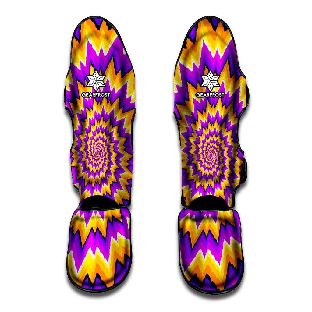 Spiral Expansion Moving Optical Illusion Muay Thai Shin Guard