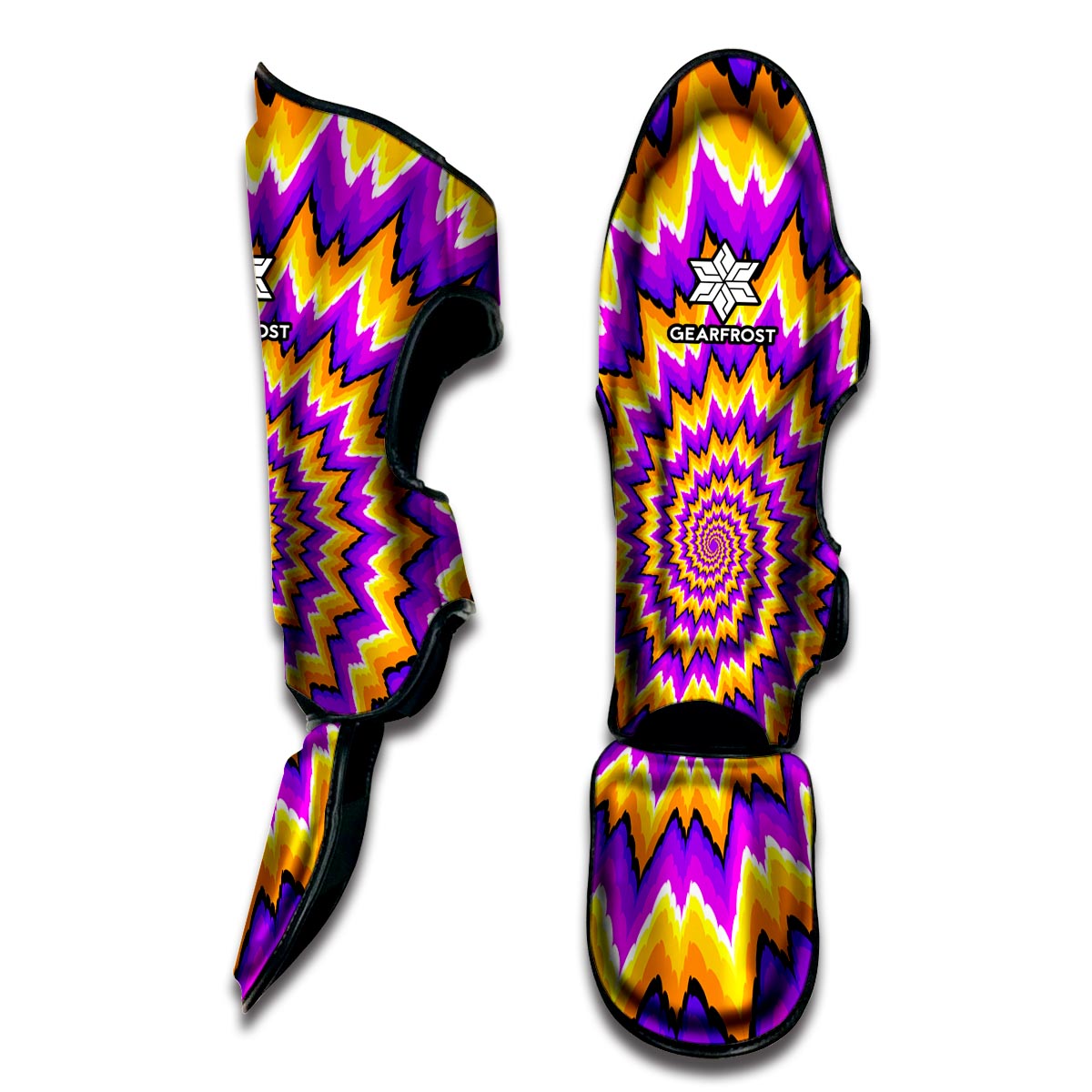 Spiral Expansion Moving Optical Illusion Muay Thai Shin Guard