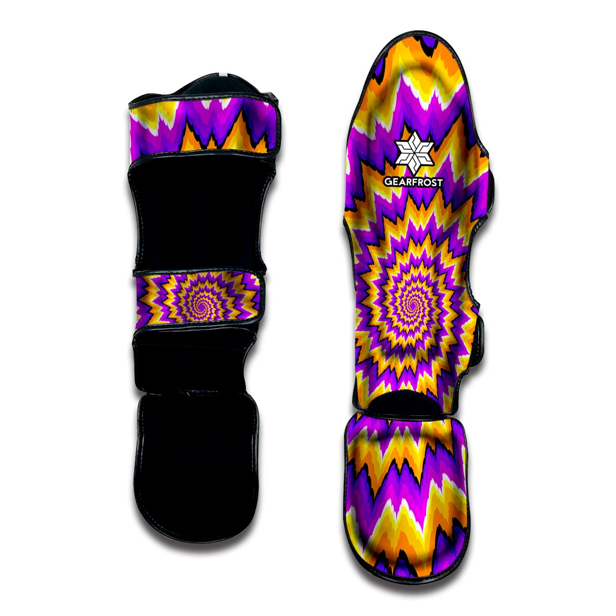 Spiral Expansion Moving Optical Illusion Muay Thai Shin Guard