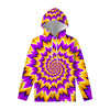 Spiral Expansion Moving Optical Illusion Pullover Hoodie