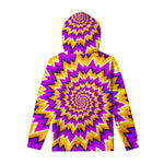 Spiral Expansion Moving Optical Illusion Pullover Hoodie