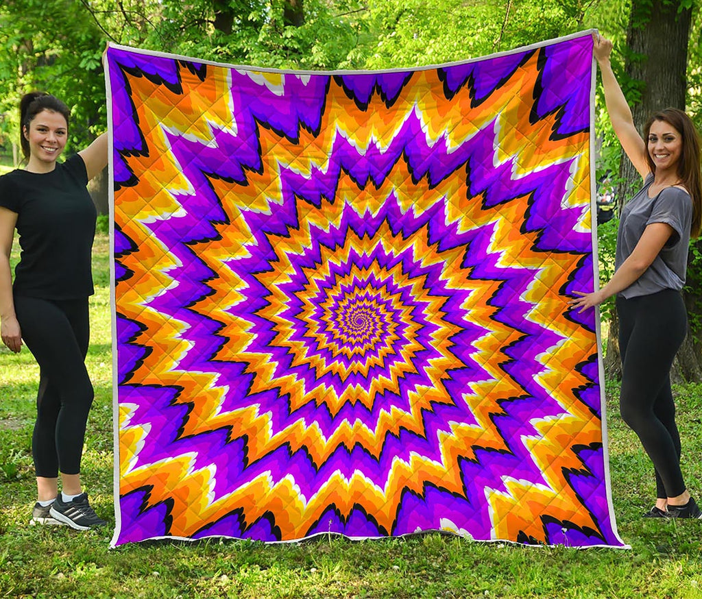 Spiral Expansion Moving Optical Illusion Quilt