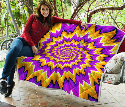 Spiral Expansion Moving Optical Illusion Quilt