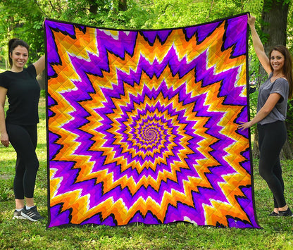 Spiral Expansion Moving Optical Illusion Quilt