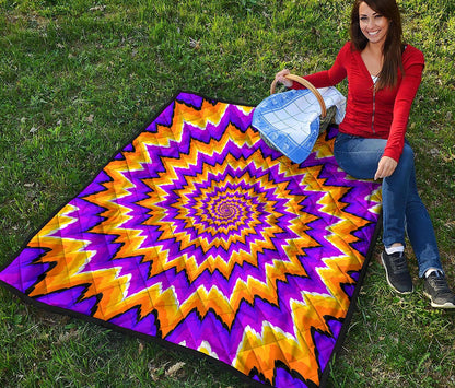 Spiral Expansion Moving Optical Illusion Quilt