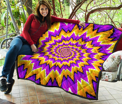 Spiral Expansion Moving Optical Illusion Quilt