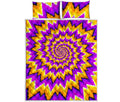 Spiral Expansion Moving Optical Illusion Quilt Bed Set