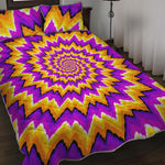 Spiral Expansion Moving Optical Illusion Quilt Bed Set