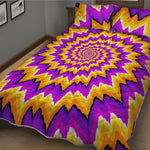 Spiral Expansion Moving Optical Illusion Quilt Bed Set