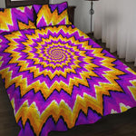 Spiral Expansion Moving Optical Illusion Quilt Bed Set