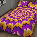 Spiral Expansion Moving Optical Illusion Quilt Bed Set